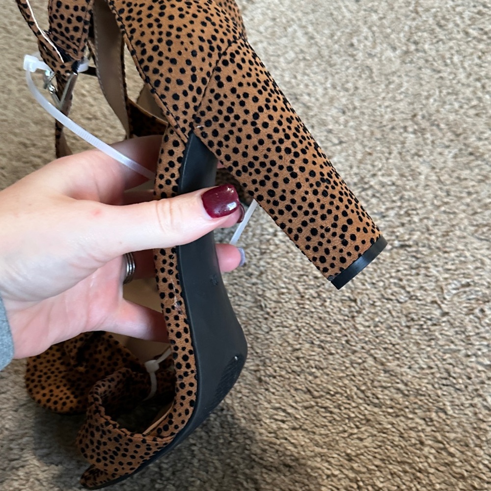 Torrid Brown and Black Spotted Heels - Picture 6 of 12